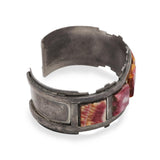 Vintage W T Sterling Silver Spiny Oyster Shell Cuff Bracelet
