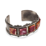 Vintage W T Sterling Silver Spiny Oyster Shell Cuff Bracelet