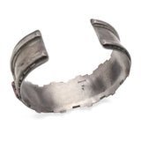 Vintage W T Sterling Silver Spiny Oyster Shell Cuff Bracelet