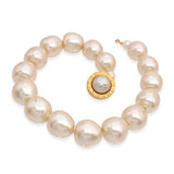 Karl Lagerfeld Oversized Baroque Faux Pearl Beaded Statement Necklace