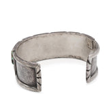 Vintage Navajo S M Sterling Silver Cobblestone Turquoise Cuff Bracelet