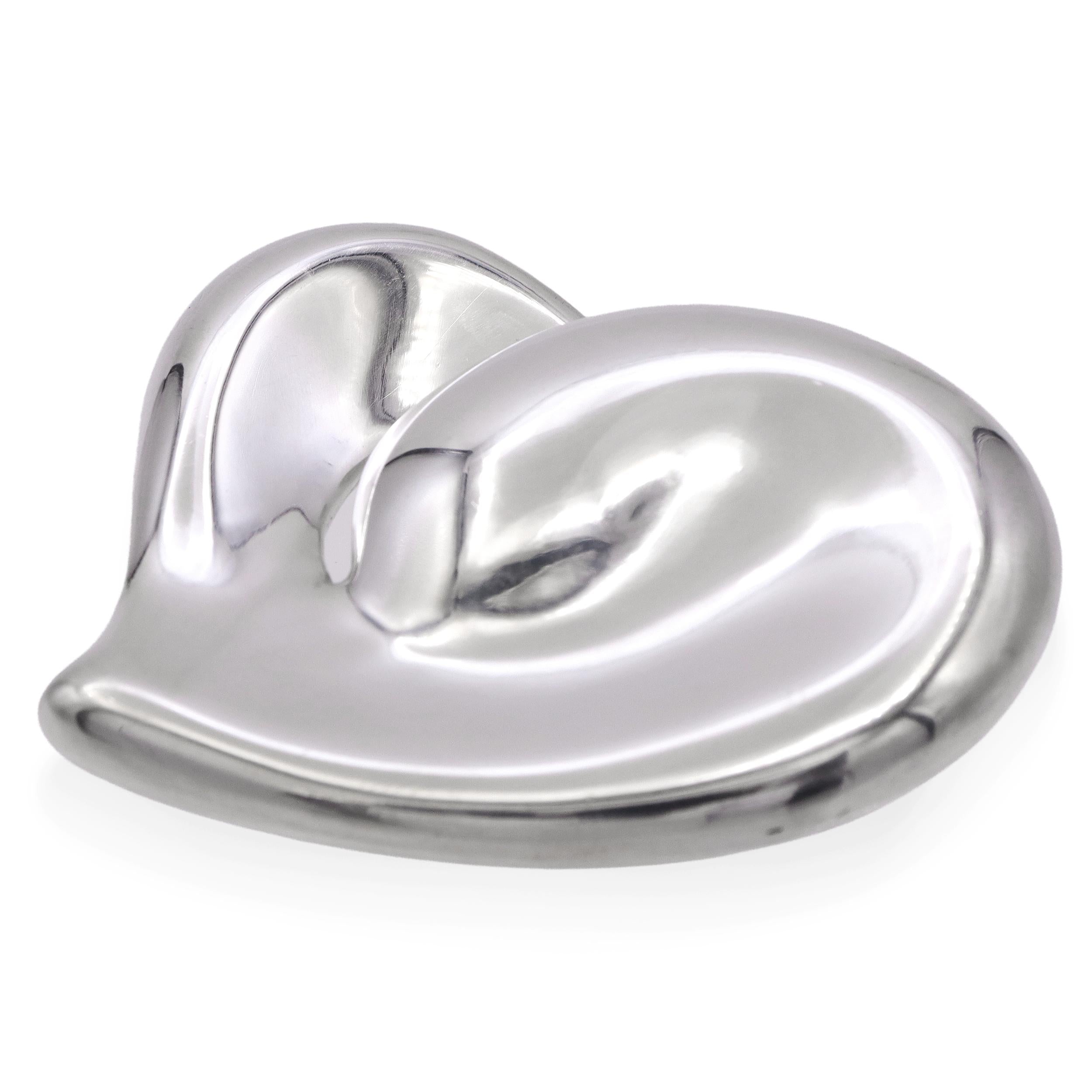 Vintage Tiffany & Co. Elsa Peretti Sterling Silver Heart Belt Buckle