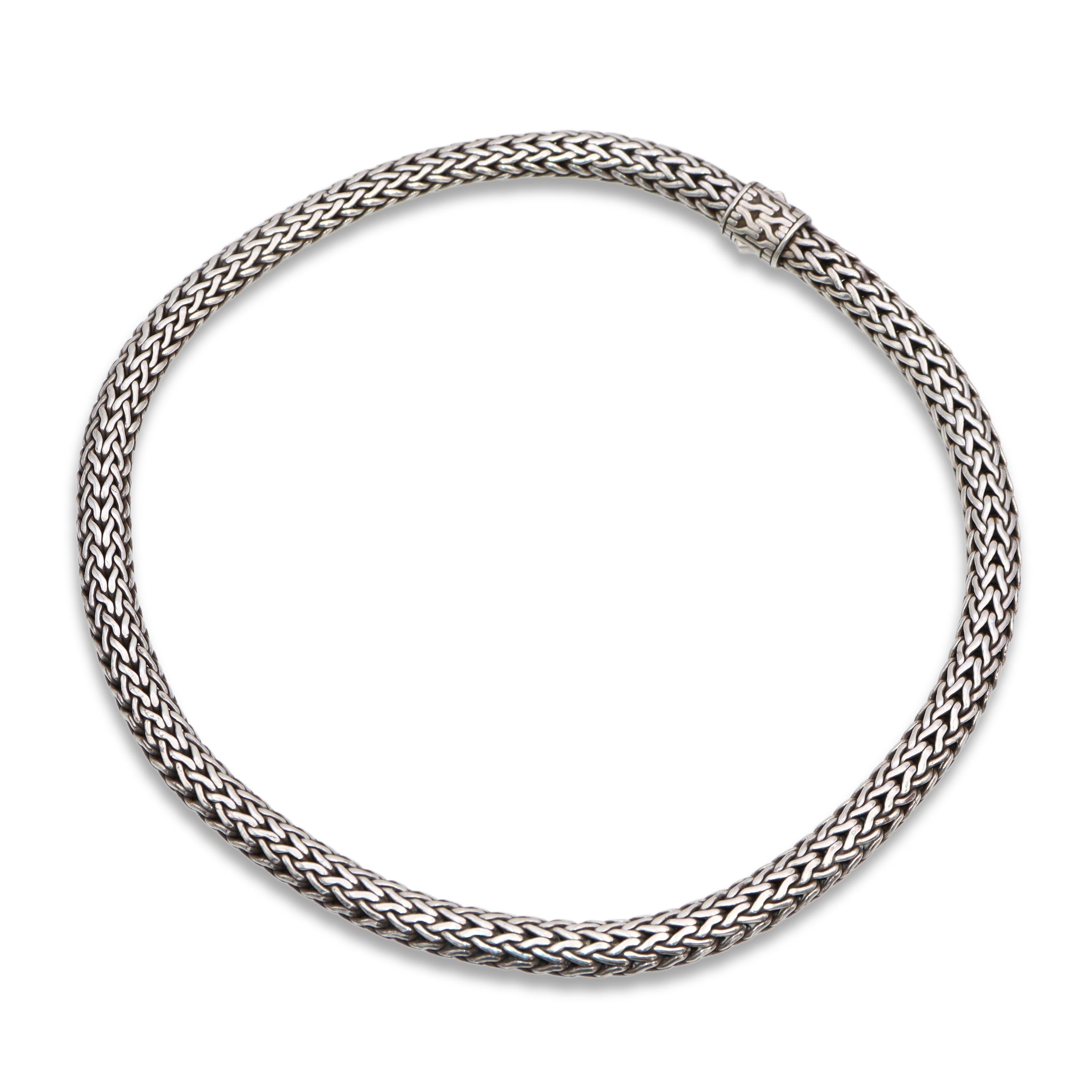 John Hardy Sterling Silver Classic Weave Chain Necklace
