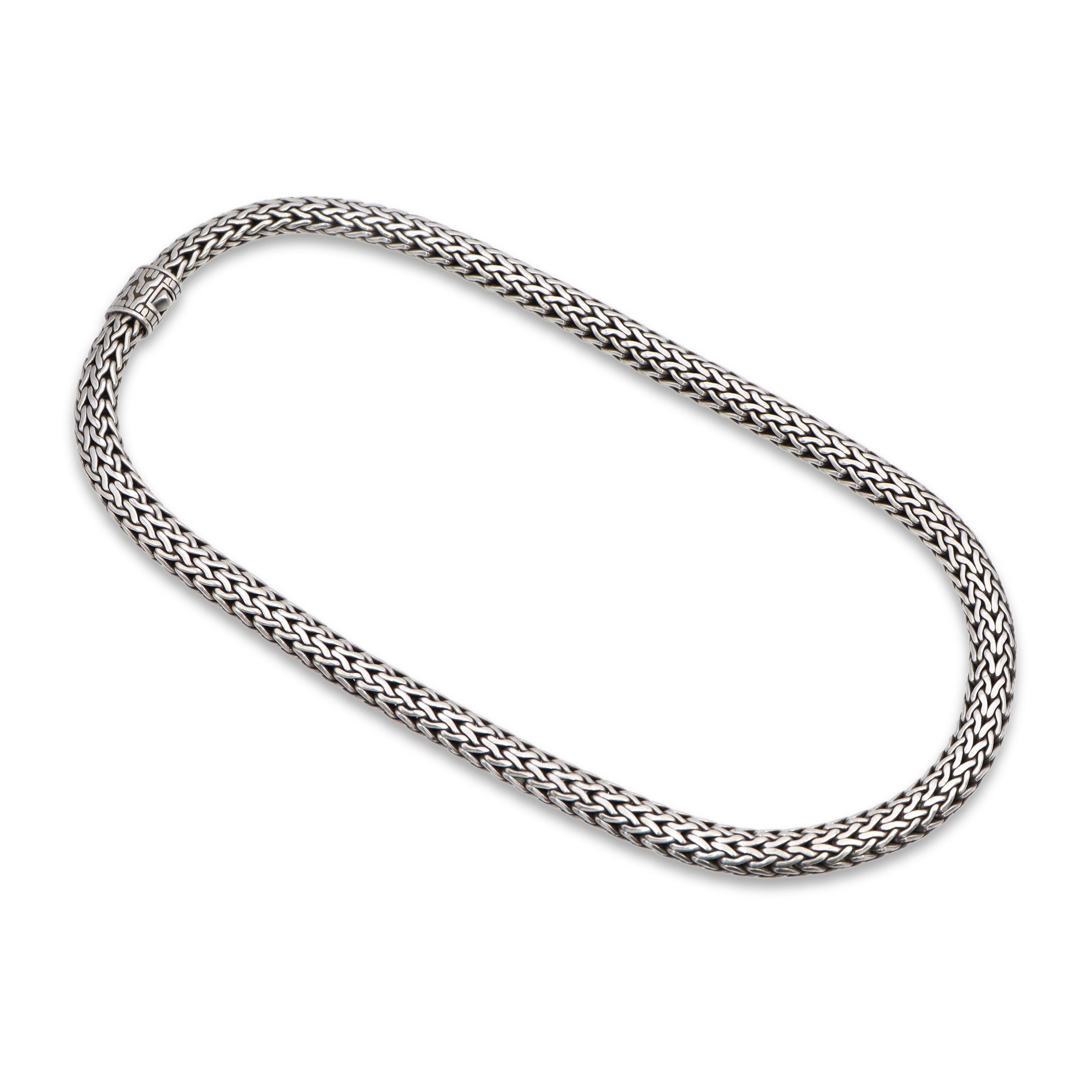 John Hardy Sterling Silver Classic Weave Chain Necklace