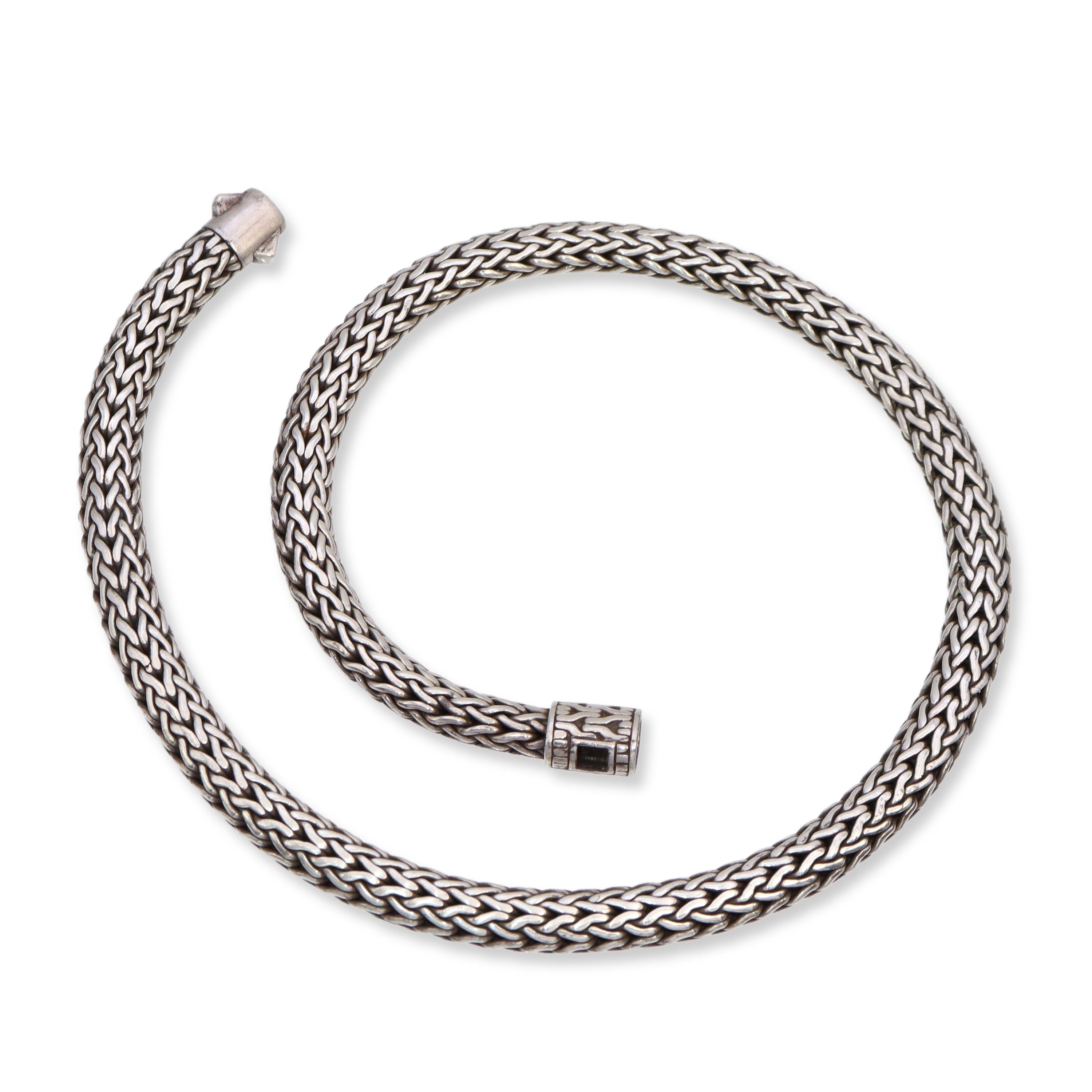 John Hardy Sterling Silver Classic Weave Chain Necklace
