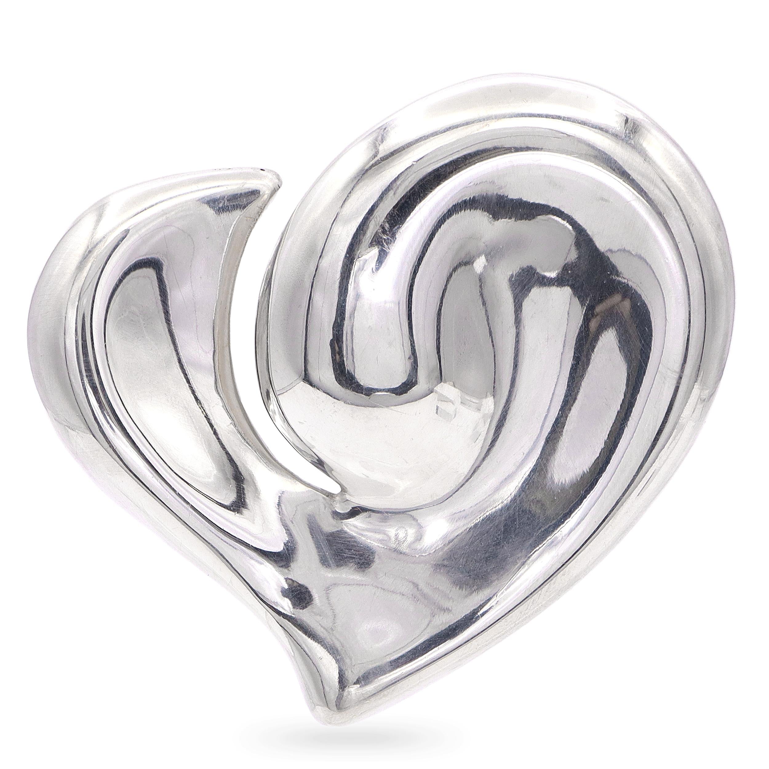 Vintage Tiffany & Co. Elsa Peretti Sterling Silver Heart Belt Buckle