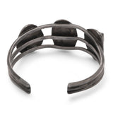 Southwestern Sterling Silver Turquoise Three-Stone Cuff Bracelet