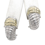 David Yurman 14K Yellow Gold & Sterling Silver Cable Hoop Earrings