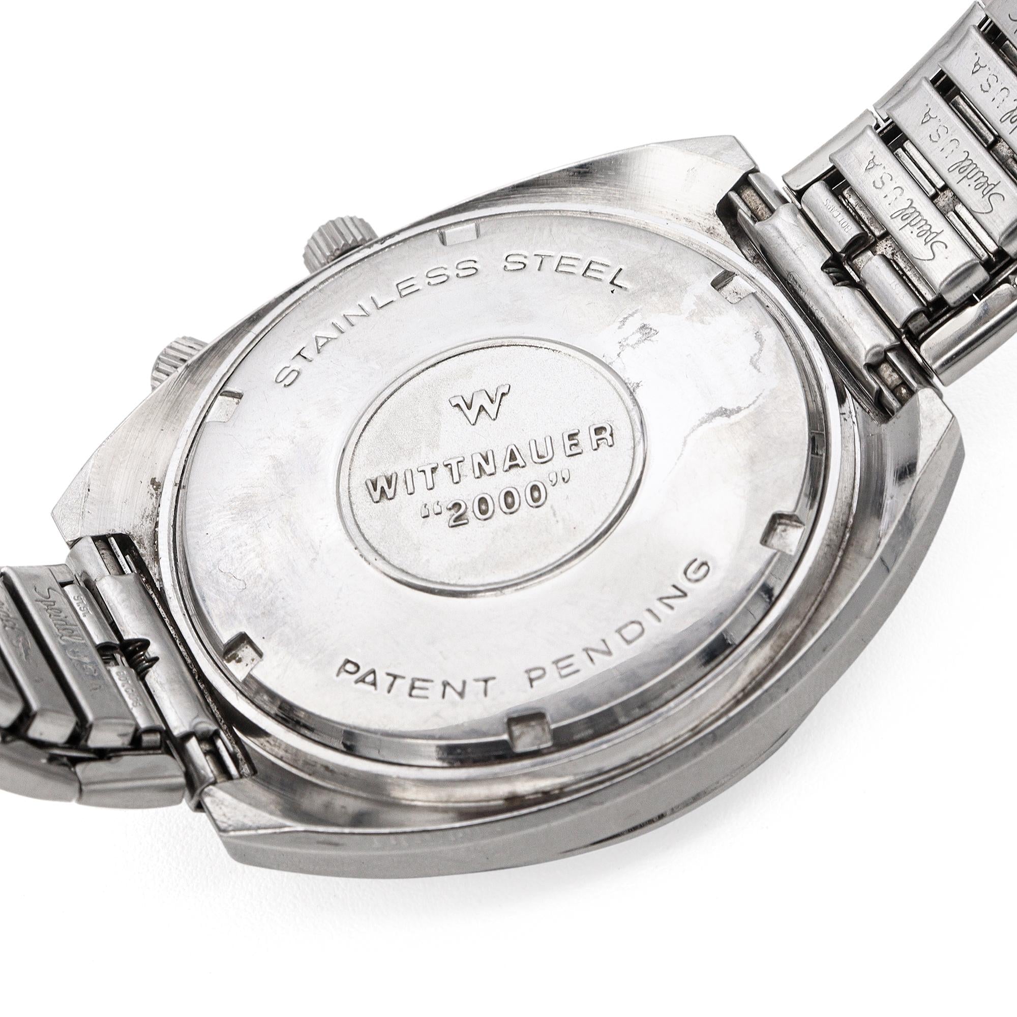 Vintage Wittnauer "2000" Stainless Steel Calendar Automatic Men's Watch