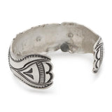 Vintage Native American Concho Sunburst Medallion Sterling Silver Cuff Bracelet