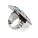 Vintage Teddy Goodluck Navajo Sterling Silver Turquoise Statement Ring