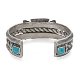 Vintage Navajo Sterling Silver Turquoise Cuff Bracelet