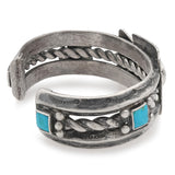 Vintage Navajo Sterling Silver Turquoise Cuff Bracelet