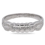 Vintage Platinum Palladium Alloy Floral Band Ring