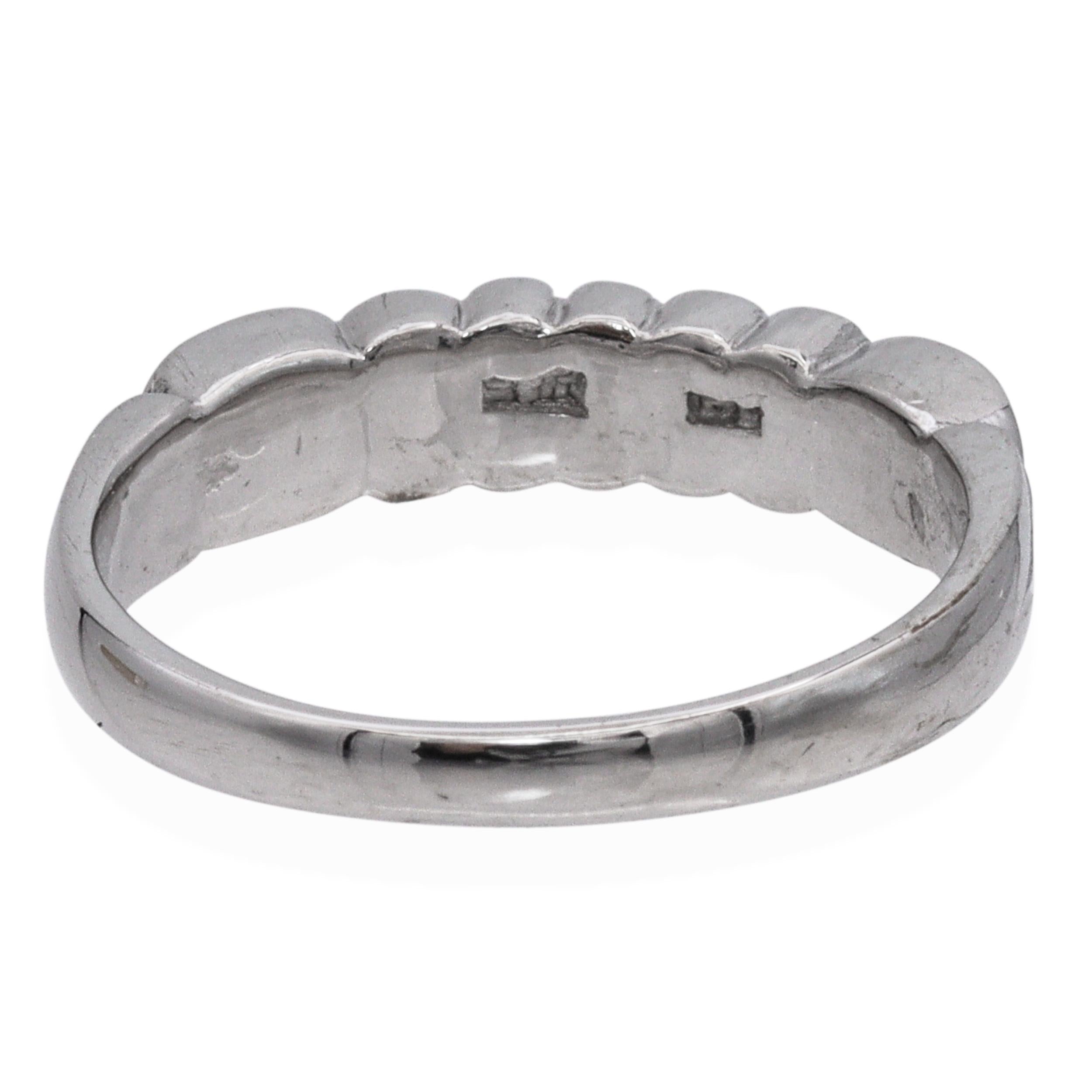Vintage Platinum Palladium Alloy Floral Band Ring