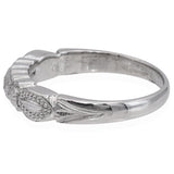 Vintage Platinum Palladium Alloy Floral Band Ring