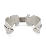 Vintage Navajo Douglas Etsitty Sterling Silver Feather Cuff Bracelet