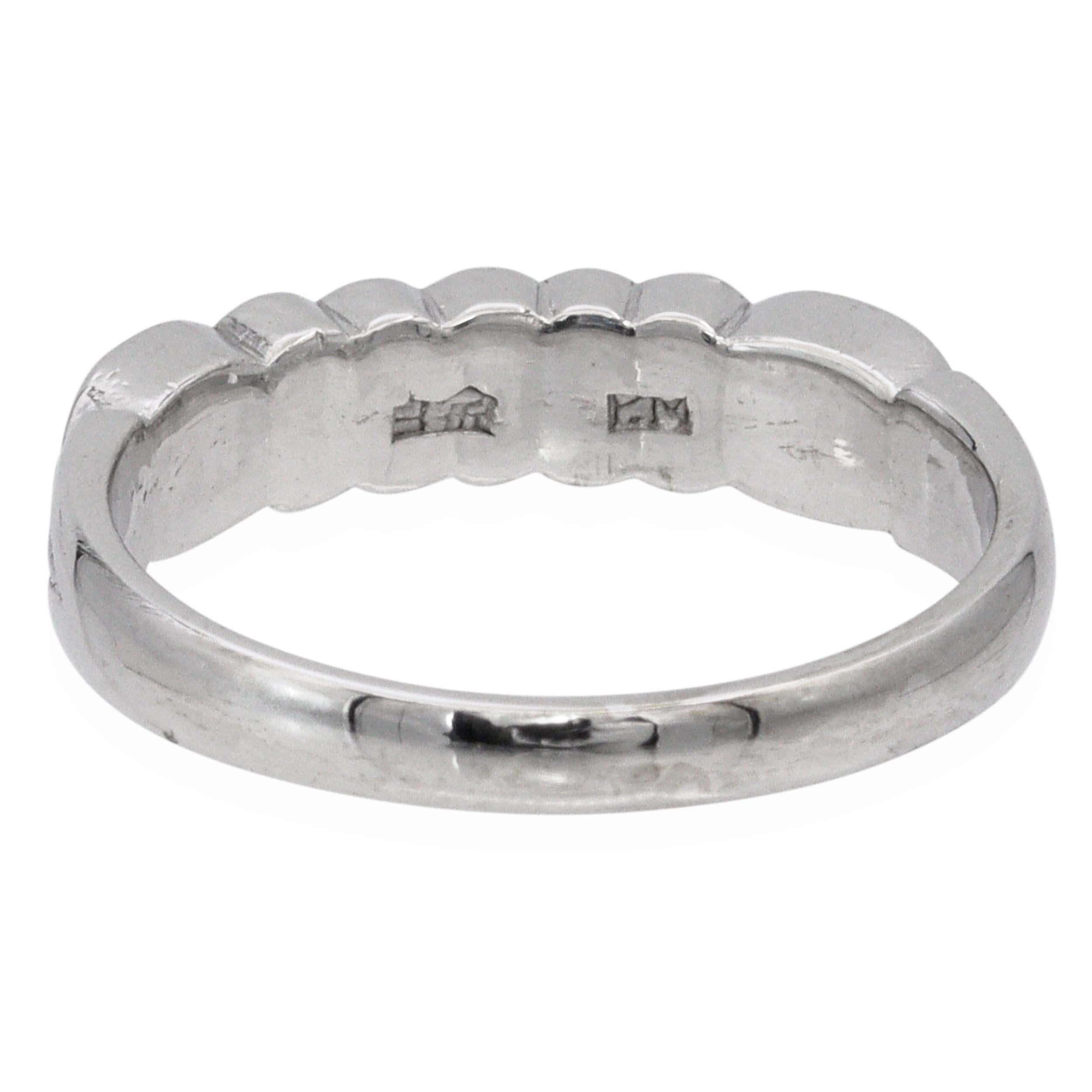 Vintage Platinum Palladium Floral Band Ring