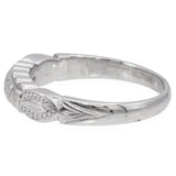 Vintage Platinum Palladium Floral Band Ring
