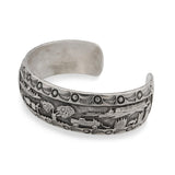 Navajo Diné Eugene Hale Sterling Silver Storyteller Cuff Bracelet