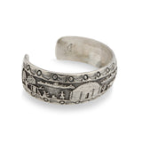 Navajo Diné Eugene Hale Sterling Silver Storyteller Cuff Bracelet