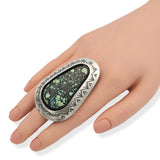 Vintage Teddy Goodluck Navajo Sterling Silver Turquoise Ring