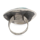 Vintage Teddy Goodluck Navajo Sterling Silver Turquoise Statement Ring