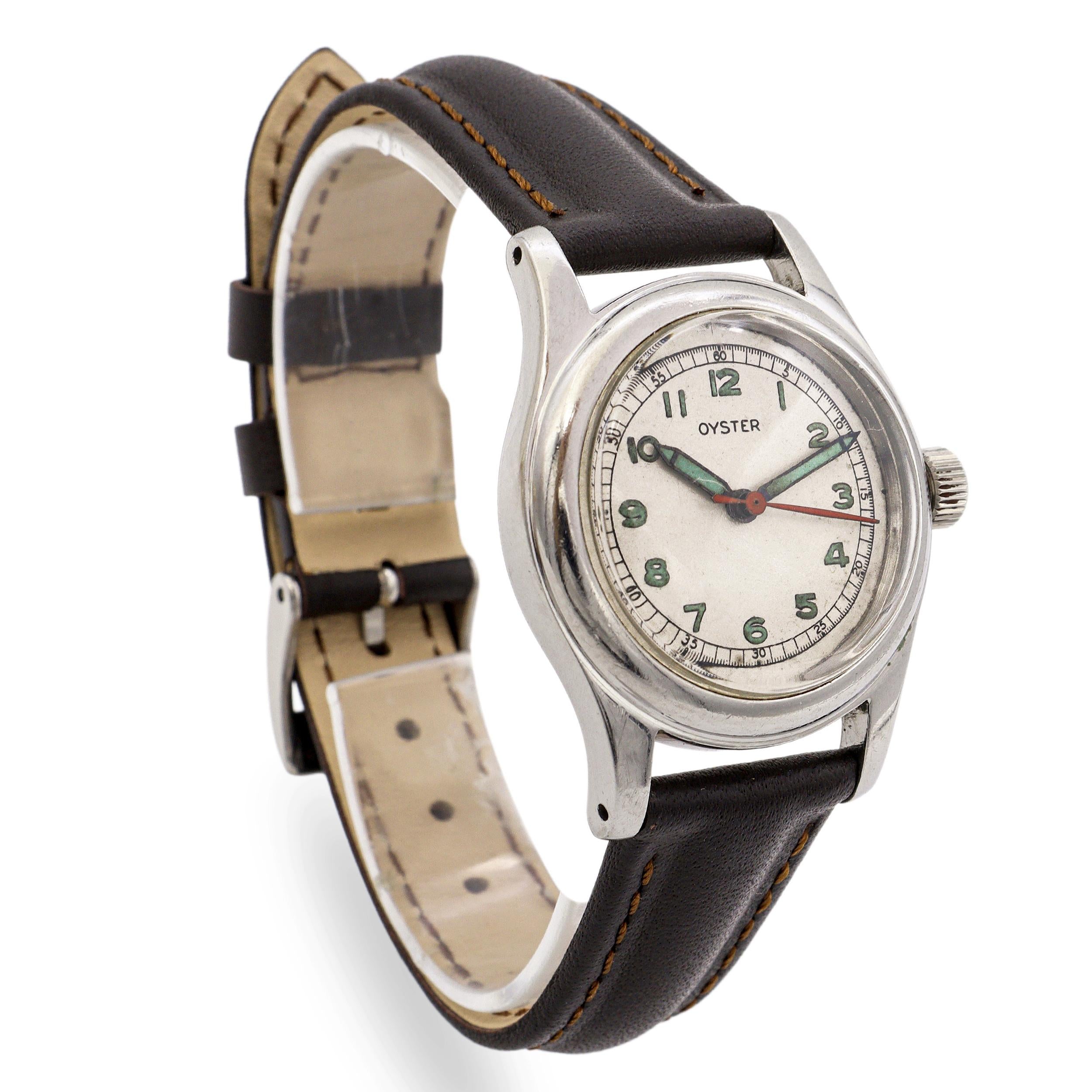 Vintage Oyster Watch Co.Stainless Steel Hand Wind Men’s Watch