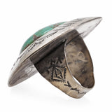 Teddy Goodluck Navajo Sterling Silver Turquoise Statement Ring