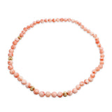 14k Yellow Gold Angel Skin Coral Beaded Strand Necklace