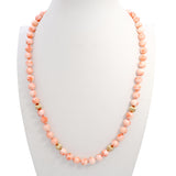 14k Yellow Gold Angel Skin Coral Beaded Strand Necklace