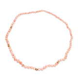 14k Yellow Gold Angel Skin Coral Graduated Bead Necklace