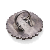 Vintage J. Duboise Sterling Silver Coral and Multistone Inlay Statement Ring