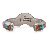 Alvin Yellowhorse Navajo Sterling Silver Multistone Inlay Cuff Bracelet