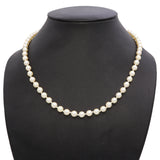 Cultured Pearl Necklace with 14k Yellow Gold Butterfly Clasp
