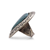 Teddy Goodluck Sterling Silver Turquoise Statement Ring