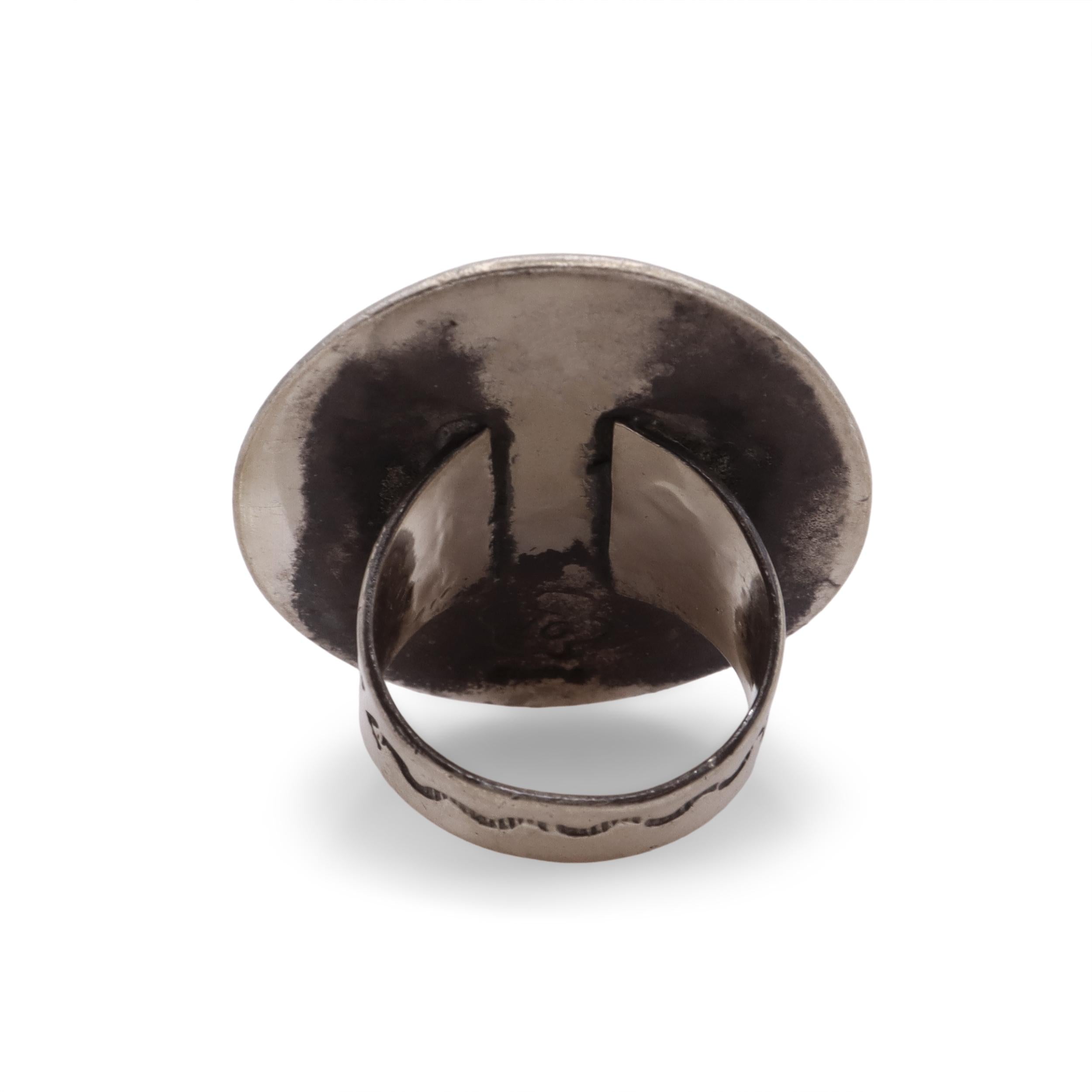 Teddy Goodluck Turquoise Sterling Silver Statement Ring