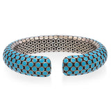 John Hardy Sterling Silver Turquoise Enamel Dot Flex Cuff Bracelet
