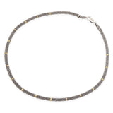 Lagos Caviar Sterling Silver and 18k Yellow Gold Beaded Link Necklace