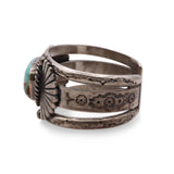 P. Wheeler Navajo Turquoise Sterling Silver Cuff Bracelet