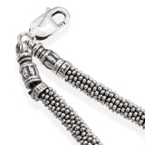 Lagos Caviar Sterling Silver and 18k Yellow Gold Beaded Link Necklace