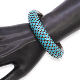 John Hardy Sterling Silver Turquoise Enamel Dot Flex Cuff Bracelet