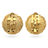 Vintage Chanel Faux Pearl Gold Tone Rope Clip-On Earrings