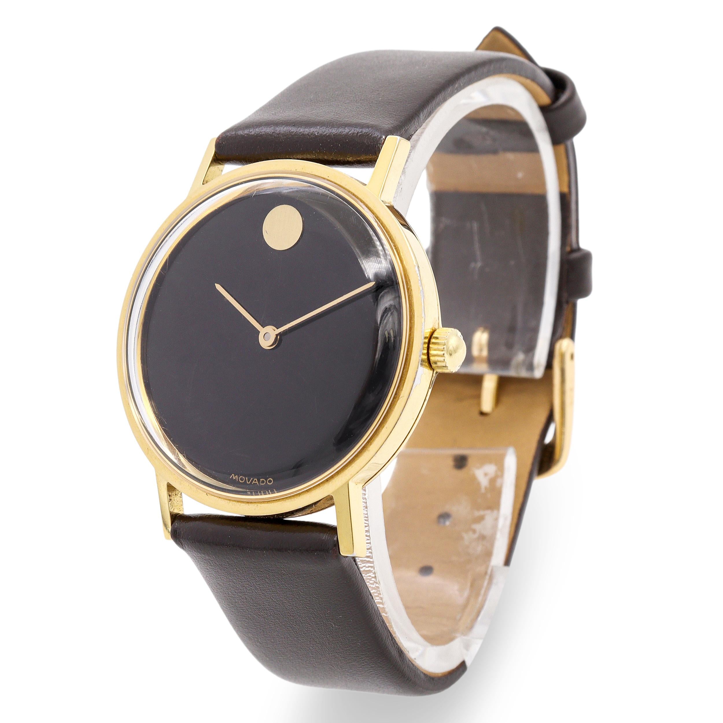 Movado Museum Limited Edition 1994 Black Dial Hand Wind Men's Watch