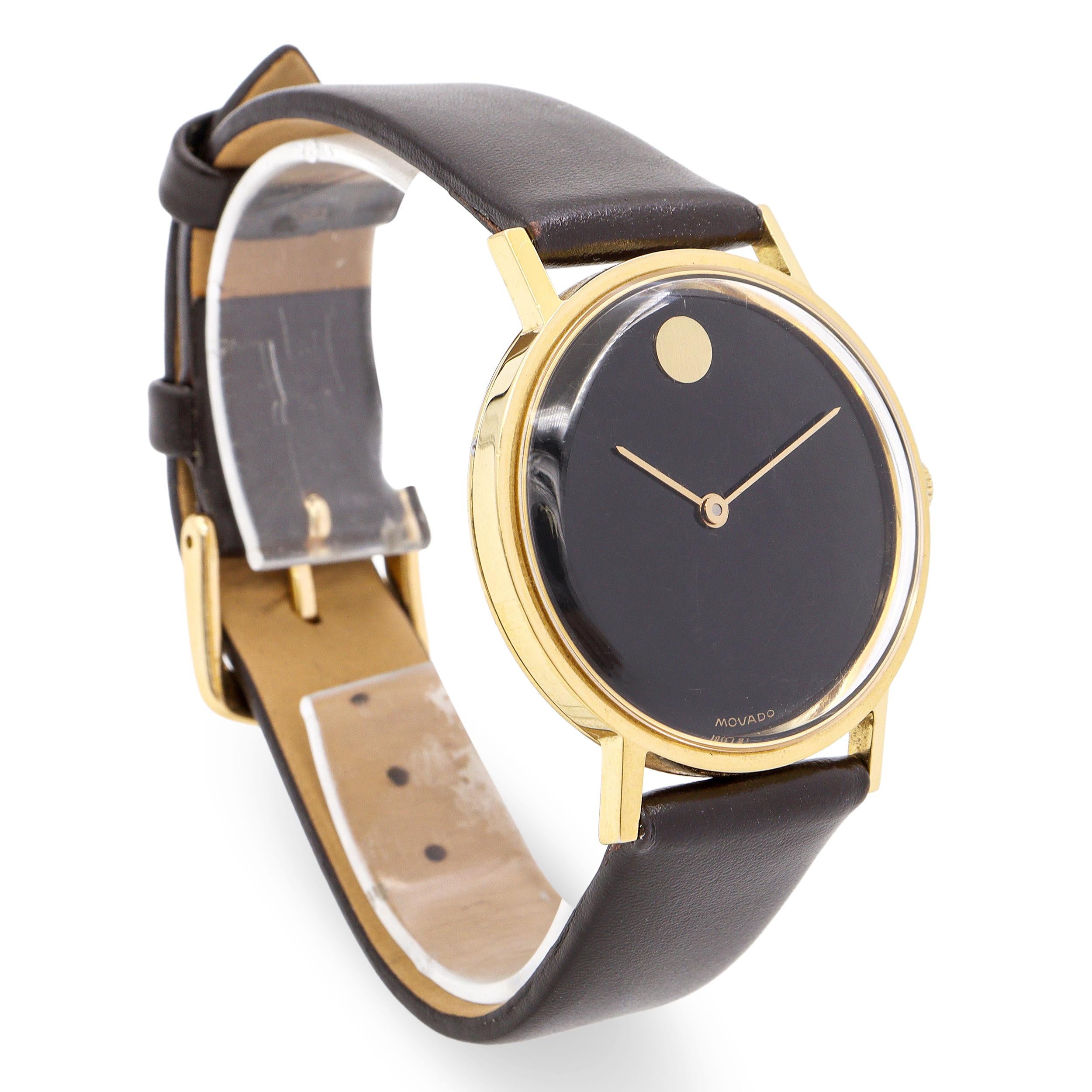 Movado Museum Limited Edition 1994 Black Dial Hand Wind Men's Watch