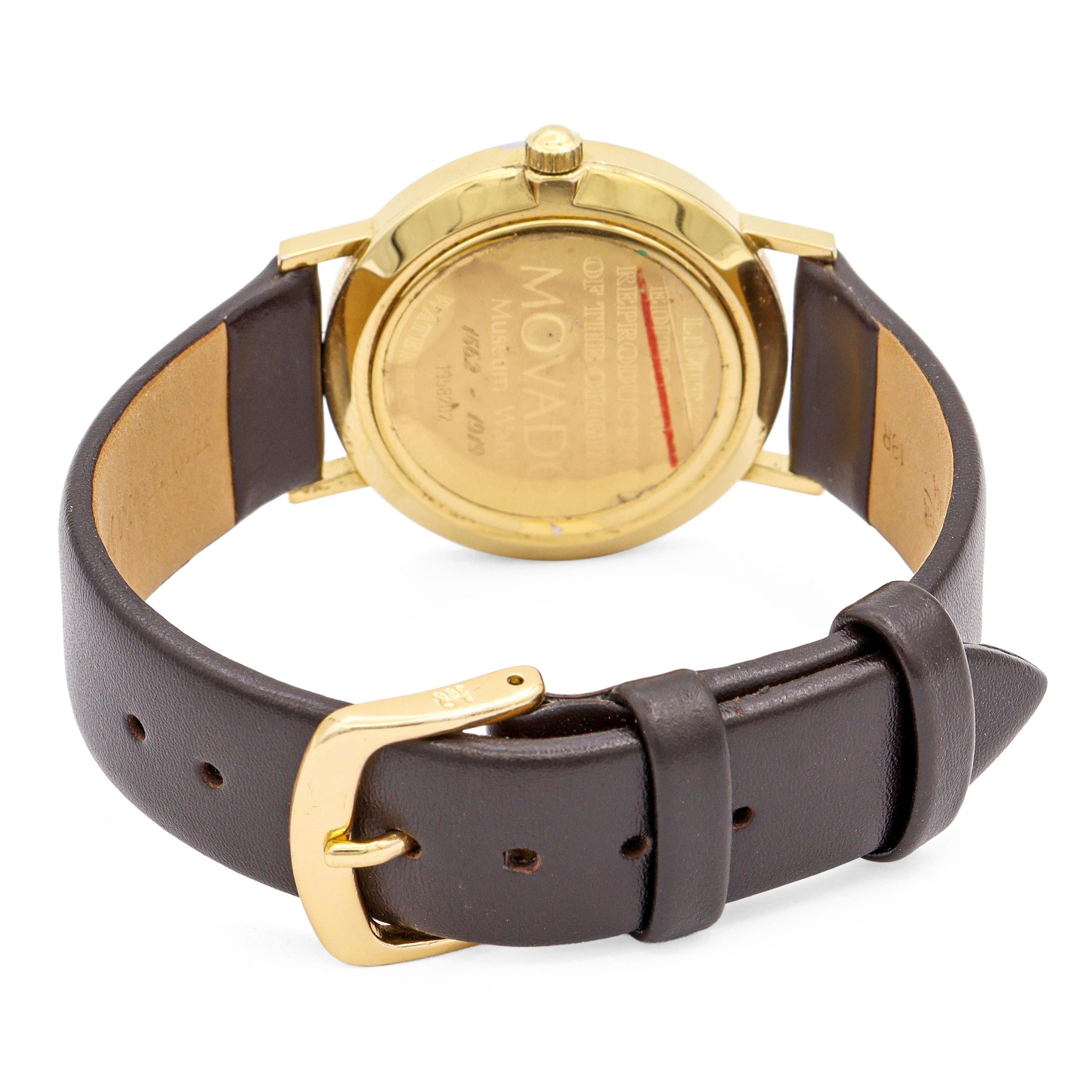 Movado Museum Limited Edition 1994 Black Dial Hand Wind Men's Watch