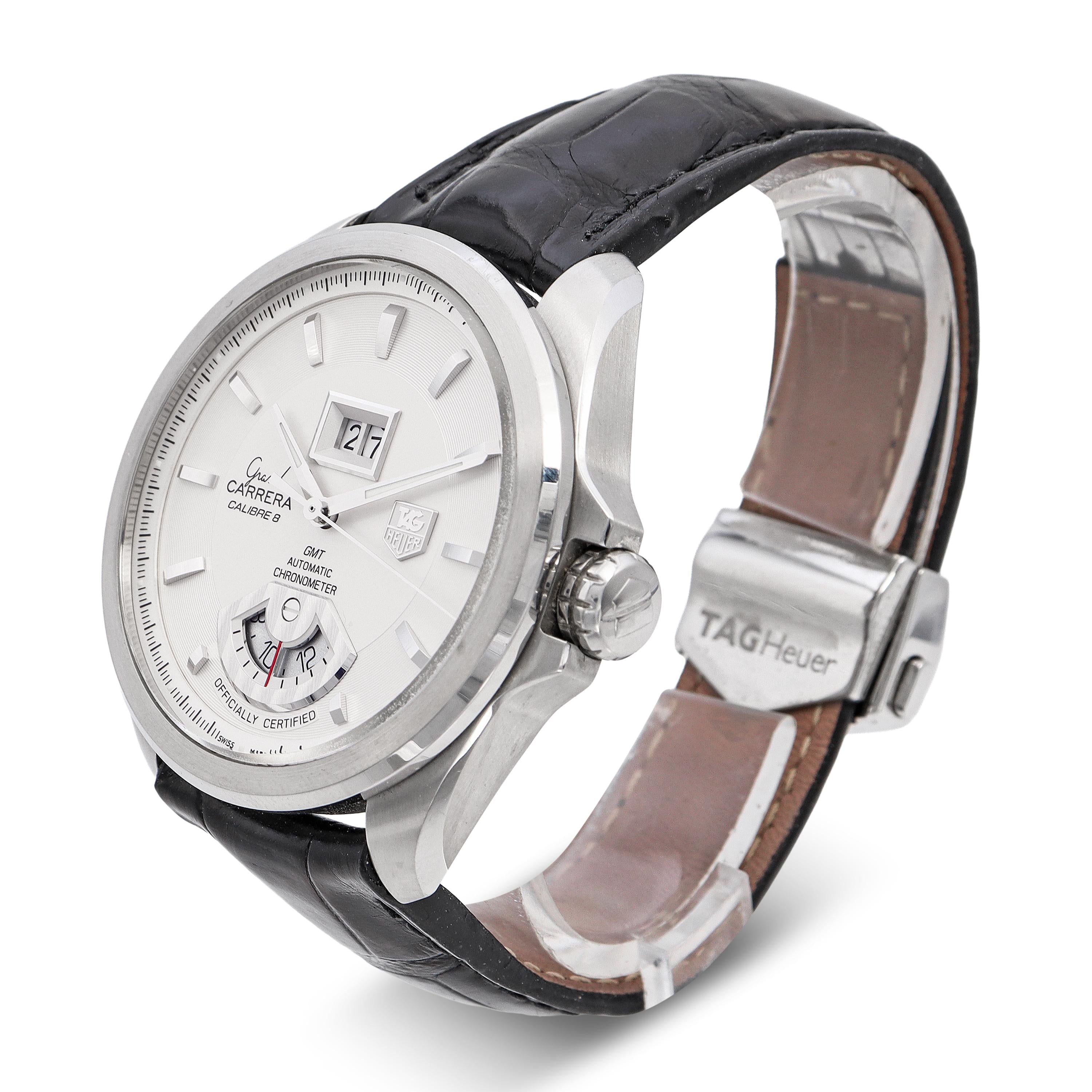 TAG Heuer Grand Carrera Calibre 8 RS GMT Stainless Steel Automatic Men’s Watch