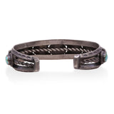 Navajo Seven-Stone Turquoise Sterling Silver Cuff Bracelet