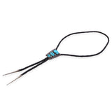 R|B Signed Navajo Turquoise Sterling Silver Bolo Tie