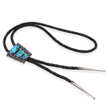 R|B Signed Navajo Turquoise Sterling Silver Bolo Tie